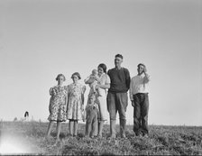 The Daugherty family, FSA borrowers, Warm Springs district, Malheur County, Oregon, 1939. Creator: Dorothea Lange.