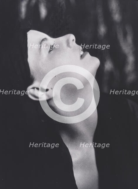 Portrait photograph of Greta Garbo, 1925 July. Creator: Arnold Genthe.