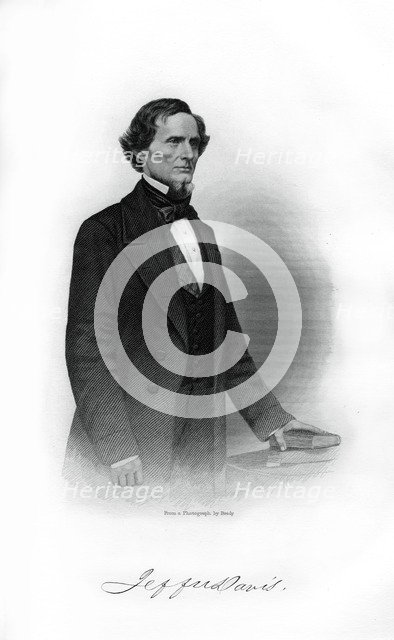 Jefferson Davis, statesman and advocate for American slavery, 1862-1867. Artist: Unknown