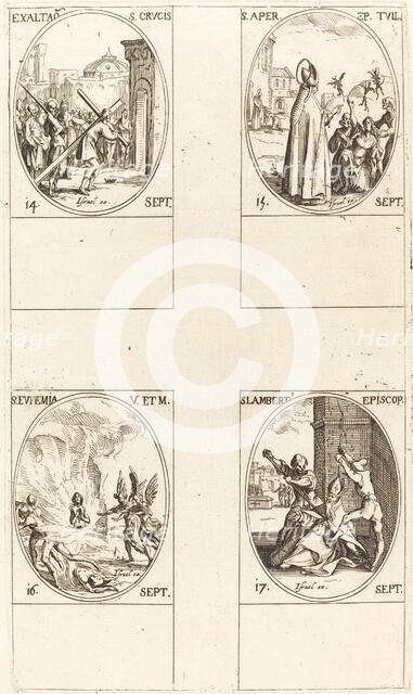 Exaltation of the Holy Cross; St. Aper; St. Euphemia; St. Lambert. Creator: Jacques Callot.