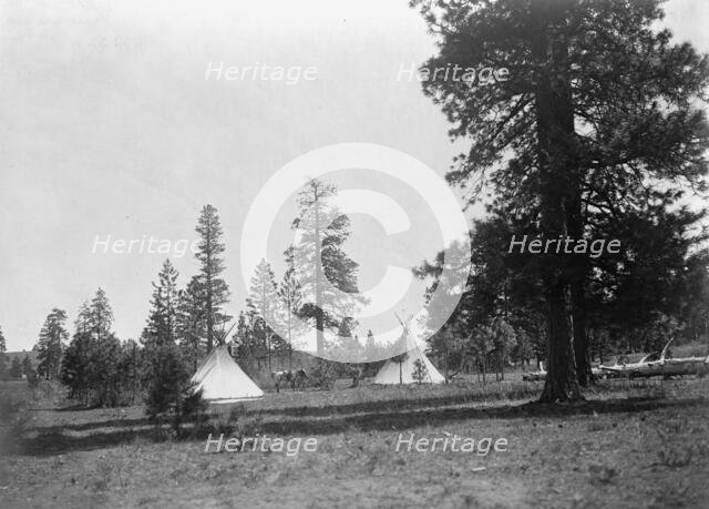 A mountain camp-Yakima, c1910. Creator: Edward Sheriff Curtis.