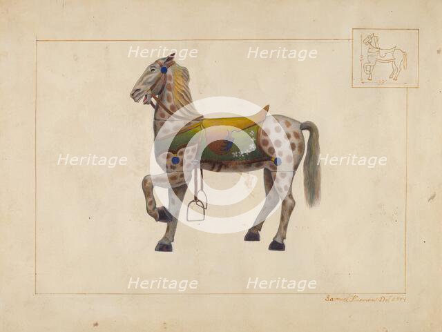 Carousel Horse, c. 1938. Creator: Samuel Fineman.