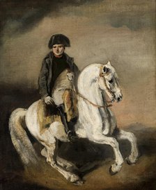 Napoleon on Horseback, c1846. Creator: Piotr Michalowski.