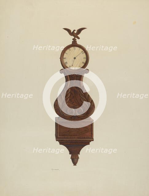 Wall Clock, c. 1938. Creator: Ernest Busenbark.