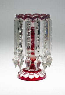 Candelabra, Bohemia, c. 1840/50. Creator: Bohemia Glass.