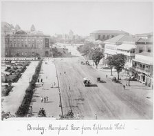 Bombay Rampart Row, from Esplanade Hotel, Late 1860s. Creator: Samuel Bourne.