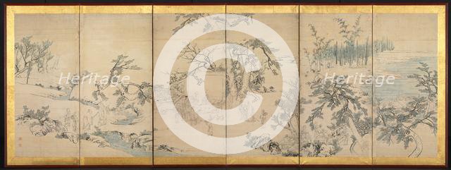 Literary Gathering in the Orchid Pavilion, late 1700s. Creator: Maruyama Okyo (Japanese, 1733-1795).