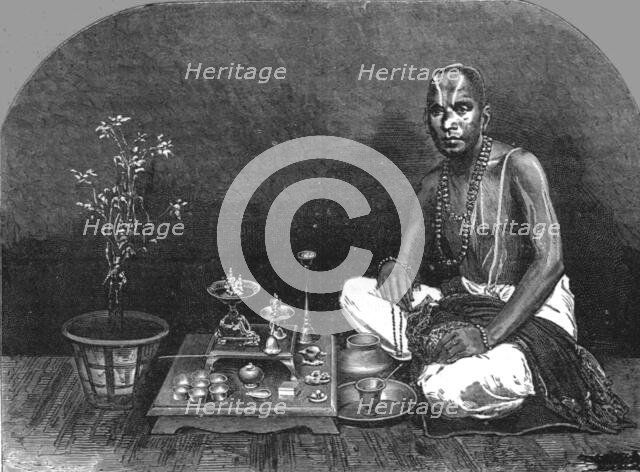 'Brahmin at Prayer; Bombay and the Malabar Coast', 1875. Creator: C. B. Low.