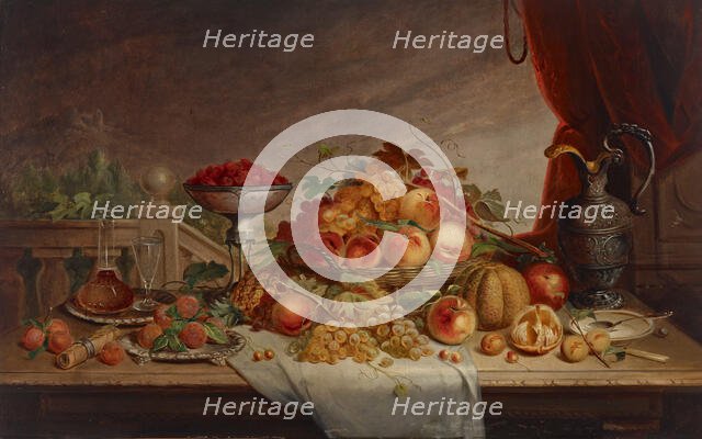 Still Life with Fruit, date unknown, c1830-1892. Creator: Jacob Cox.