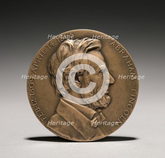 Abraham Lincoln Medal , 1900s. Creator: Charles Calverley (American, 1833-1914).
