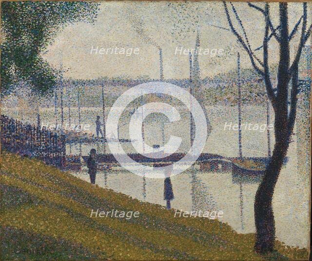 Bridge at Courbevoie, 1886-1887. Creator: Seurat, Georges Pierre (1859-1891).