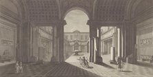 View of the courtyard of the Museo Pio-Clementino, from 'Veduta generale in prosp..., ca. 1790-1827. Creator: Vicenzo Feoli.