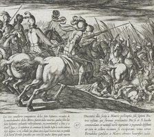 All of the Horsemen Accompanying the Infantes are Slain, as Well as the Infante Fernan Gonzalez,1612 Creator: Antonio Tempesta.