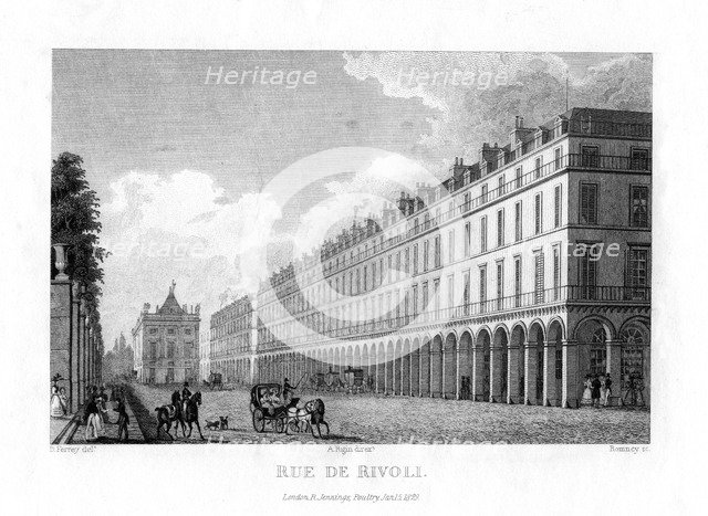 Rue de Rivoli, Paris, France, 1829. Artist: Romney