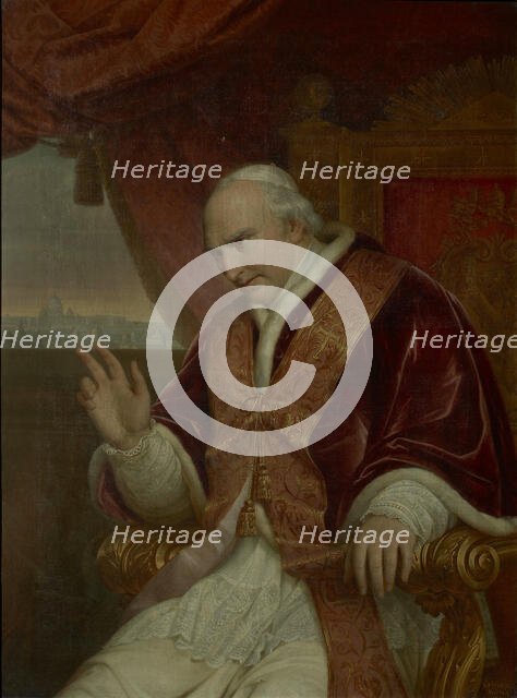 Portrait of the Pope Pius VIII (1761-1830), 1828. Creator: Picqué, Charles (1799-1869).