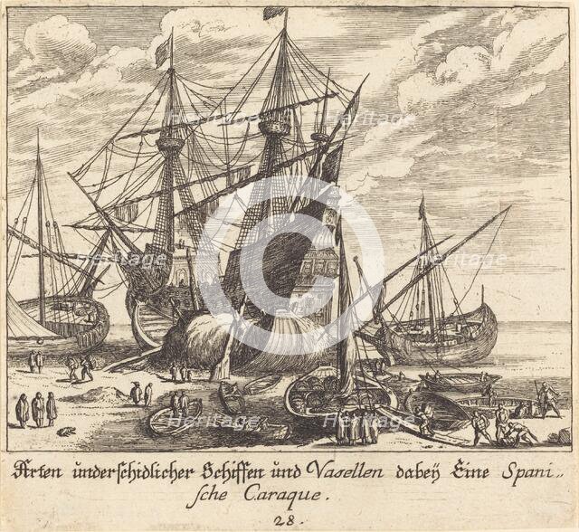 Ships, 1681. Creator: Melchior Küsel.