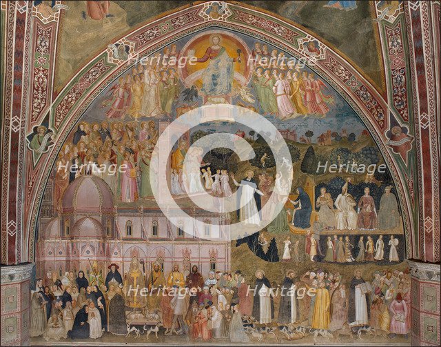 Via Veritatis (The Way of Truth). Fresco of the Cappellone degli Spagnoli, ca 1365. Artist: Andrea di Bonaiuto, (Andrea da Firenze) (1343-1377)
