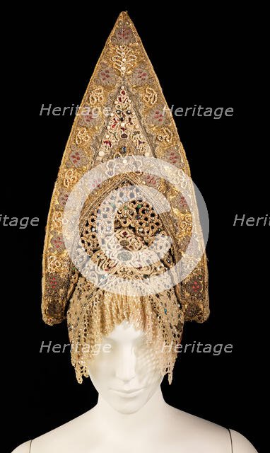 Headdress, Russian, early 19th century. Creator: Unknown.