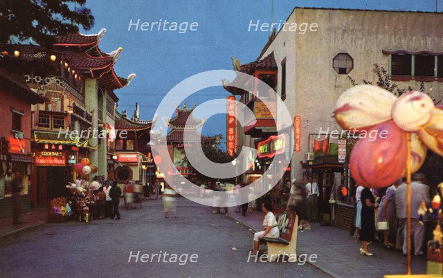 Chinatown, Los Angeles, California, USA, 1956. Artist: Unknown