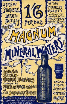 Magnum Mineral Waters, 1900. Artist: Unknown