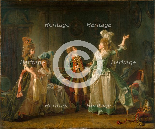 The departure of the dragoon, 1789. Creator: Michel Garnier.