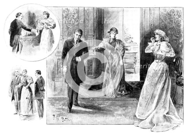 Mr. Oscar Wilde's new play, "An Ideal Husband," at the Haymarket Theatre, 1895. Creator: George Meisenbach.