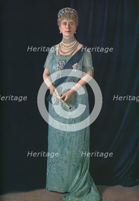 Queen Mary, 1935. Creator: Finlay Colour Ltd.
