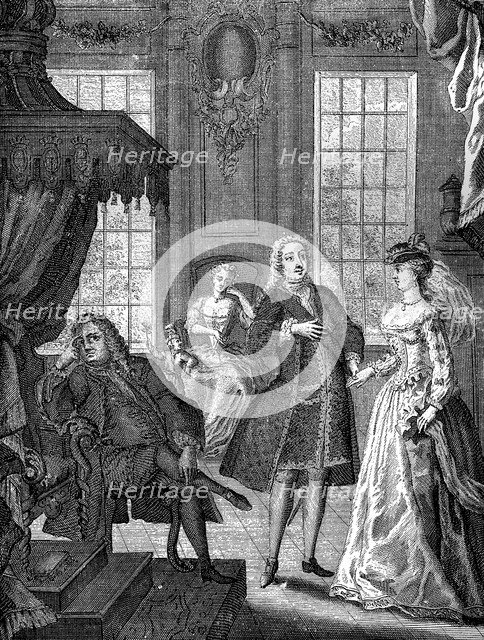 'Frederick Prince of Wales and the Princess Augusta of Saxe-Gotha', 1736. Artist: Unknown