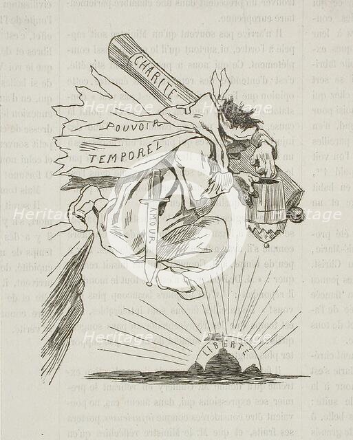 Le Saut du Pape, 1857. Creator: Félicien Rops.