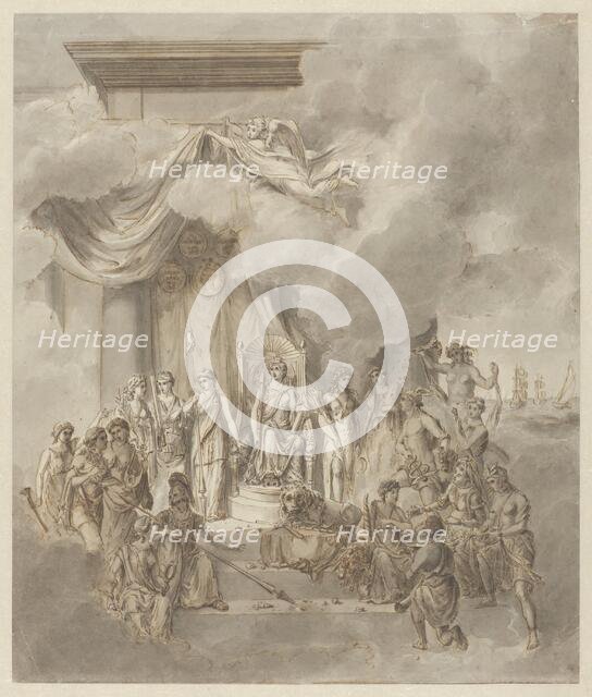 Allegory on the government of King William I, 1838, 1838. Creator: Anon.
