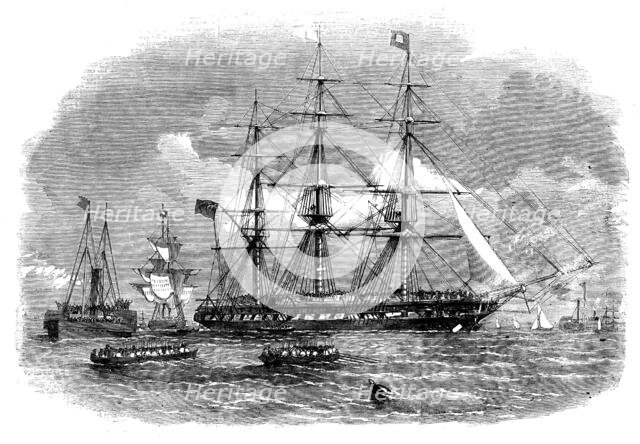 Departure from Gravesend of Troops for India, 1858. Creator: Unknown.