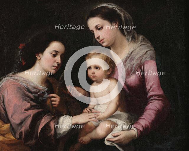 Die mystische Hochzeit der heiligen Katharina. Creator: Murillo, Bartolomé Estebàn (1617-1682).