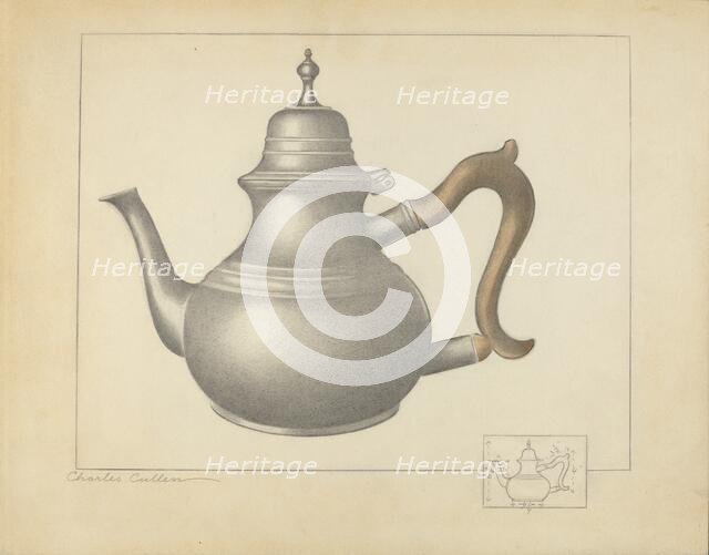 Pewter Teapot, 1935/1942. Creator: Charles Cullen.