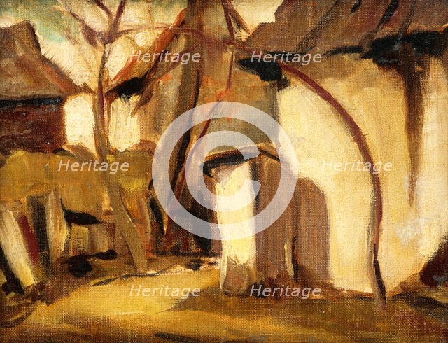 Village yard, c1930. Creator: Zolo Palugyay.