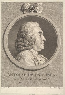 Portrait of Antoine de Parcieux, 1771. Creator: Augustin de Saint-Aubin.