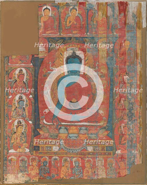 Bhaisajyaguru, the buddha of healing and medicine, 13th century. Creator: Tibetan culture.