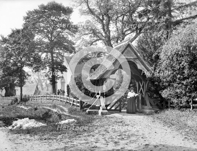 Lychgate, St Mary's Church, Aldworth, Berkshire, 1895. Artist: Henry Taunt.