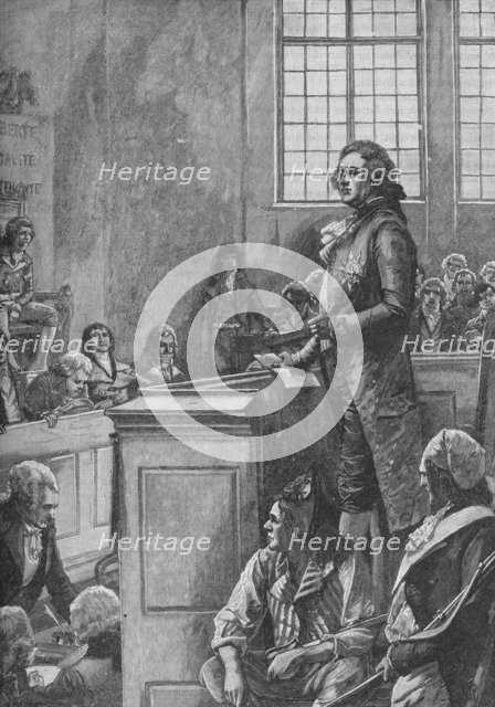 Trial of Louis XVI of France, 1792 (1905).  Artist: Unknown.