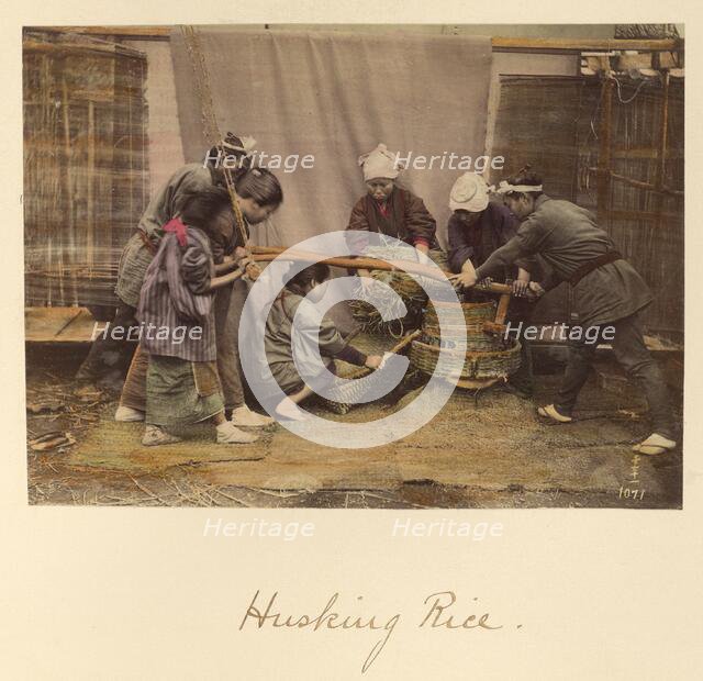 Husking Rice, about 1873-1883. Creator: Shinichi Suzuki I.