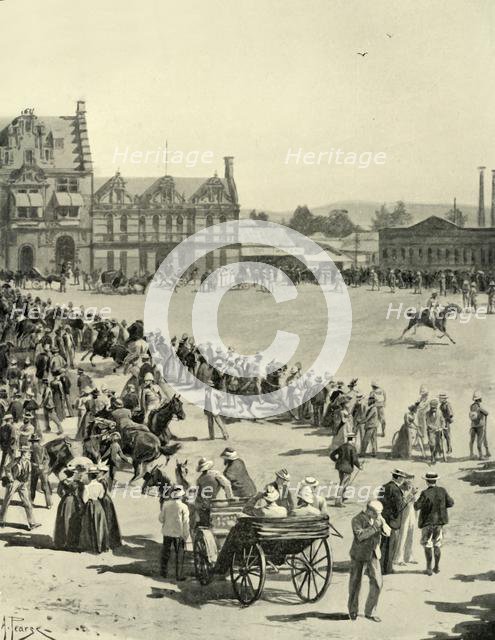 'Scene in Pretoria Square, June 5: Waiting for the Entry of Lord Roberts and his Army', 1901. Creator: A Pearse.