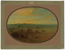 A Crow Village on the Salmon River, 1855/1869. Creator: George Catlin.