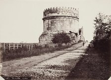 Tomb of Cecilia Metella, Via Appia Antica, Rome, c1860. Creators: Gioacchino Altobelli, Pompeo Molins, Altobelli & Molins.