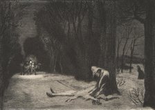 La Mort de Matamore (Capitaine Fracasse), 1864. Creator: Felix Bracquemond.