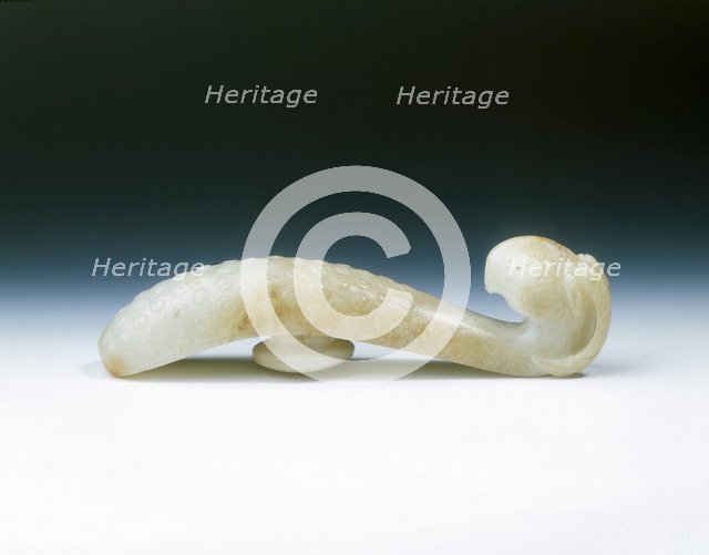 Jade garment hook, Southern Song-Yuan dynasty, China, 1127-1368. Artist: Unknown