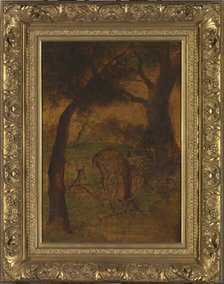 A Stag Drinking, ca. 1870s. Creator: Albert Pinkham Ryder.