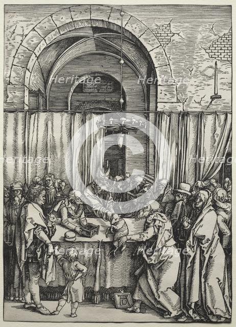 Joachim's Offering Rejected by the High Priest, c. 1504-1505. Creator: Albrecht Dürer (German, 1471-1528).