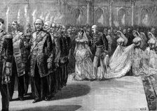 Marriage Festivities at Berlin: Fackel-Tanz, or torch dance at the Royal Wedding..., 1881. Creator: William Heysham Overend.