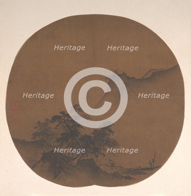 Windswept Lakeshore. Creator: Attributed to Xia Gui (Chinese, active ca. 1195-1230).