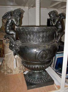 Pair of Urns with Putti, 1700s. Creator: Unknown.