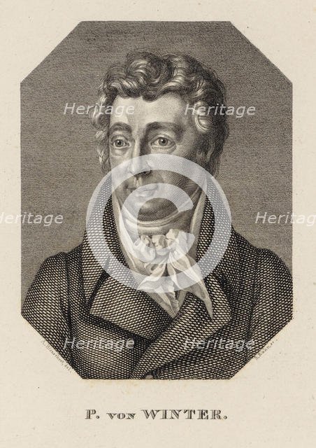 Portrait of the Composer Peter von Winter (1754-1825) , c. 1830. Creator: Rahn, Hans Rudolf (1805-1868).